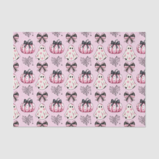 Papier Mousseline Citrouille rose Coquette Ghosts Motif d'Halloween
