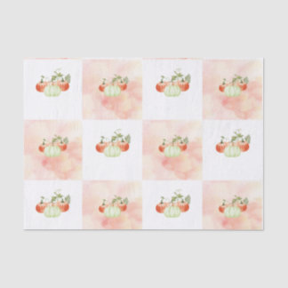 Papier Mousseline Citrouille Sur Aquarelle De Vin