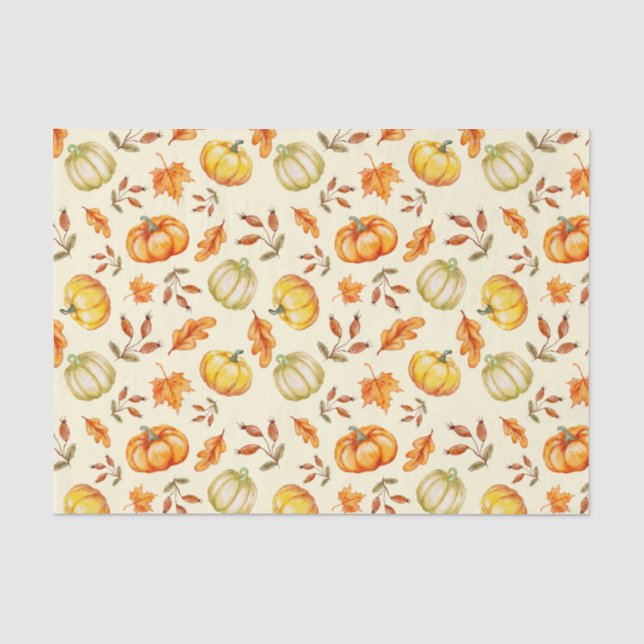 Papier Mousseline Citrouilles (Recto)