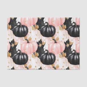 Papier Mousseline Citrouilles d'automne et feuilles motif de découpa