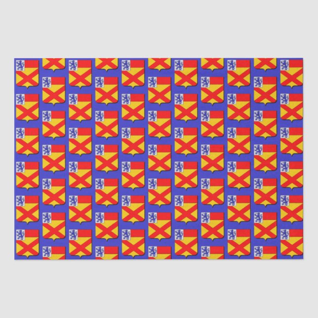 Papier Mousseline Clan Bruce Motif d'armoiries (Recto)