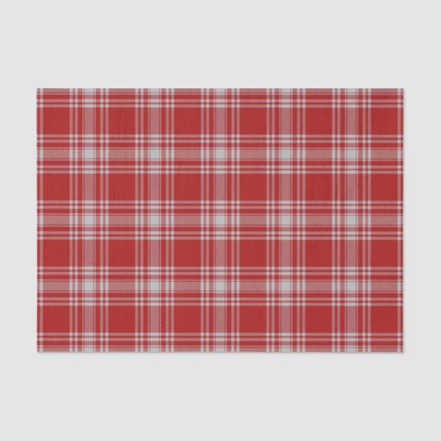Papier Mousseline Clan écossais tartan rouge et blanc de Menzies de (Recto)