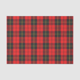 Papier Mousseline Clan écossais tartan rouge et noir de Wallace de