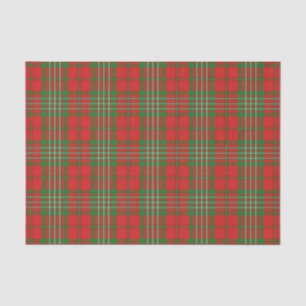 Papier Mousseline Clan écossais tartan rouge et vert de Scott de
