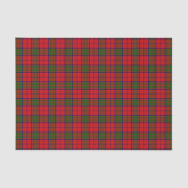 Papier Mousseline Clan Grant Tartan Plaid (Recto)
