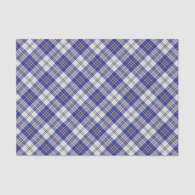 Papier Mousseline Clan MacPherson bleu robe Tartan Tissu Papier (Recto)