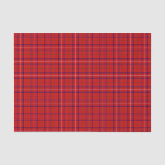 Papier Mousseline Clan Rose Tartan Plaid (Recto)