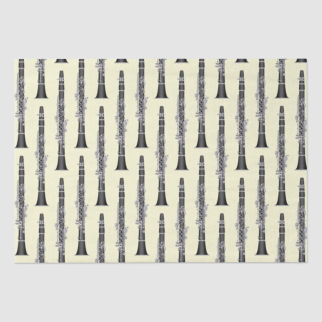 Papier Mousseline Clarinet Music Teacher Band Musicien (Recto)