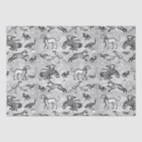 Classique Mosaïque romaine Animaux Gris