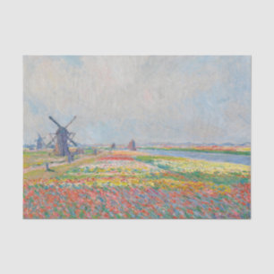 Papier Mousseline Claude Monet - Champs de tulipe près de La Haye