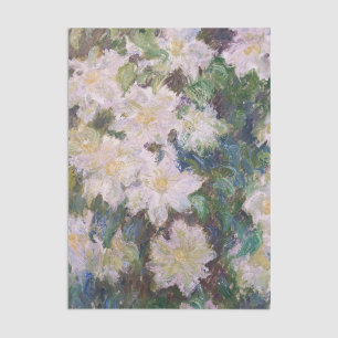 Papier Mousseline Claude Monet - Clematis blanc