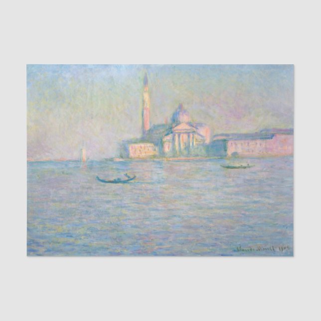 Papier Mousseline Claude Monet - Eglise de San Giorgio Maggiore (Recto)