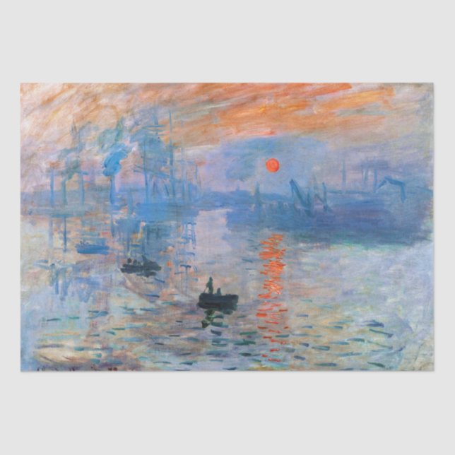 Papier Mousseline Claude Monet | Impression, Sunrise (1872) (Recto)