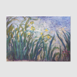 Papier Mousseline Claude Monet - Iris jaunes et violets