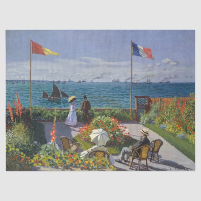 Papier Mousseline Claude Monet - Jardin de Sainte-Adresse (Recto)