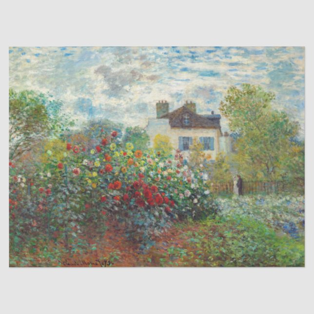 Papier Mousseline Claude Monet - Le Jardin de l'Artiste à Argenteuil (Recto)