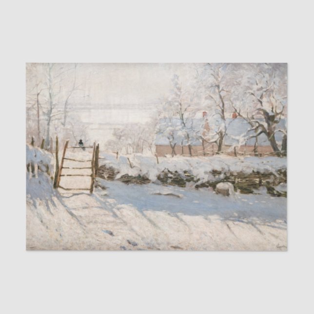 Papier Mousseline Claude Monet - Le Magpie (Recto)