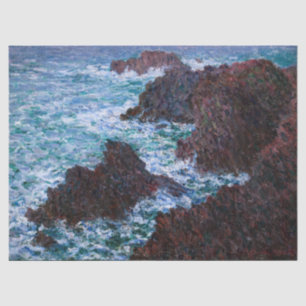 Papier Mousseline Claude Monet - Les Rochers à Belle-Ile, Côte sauva