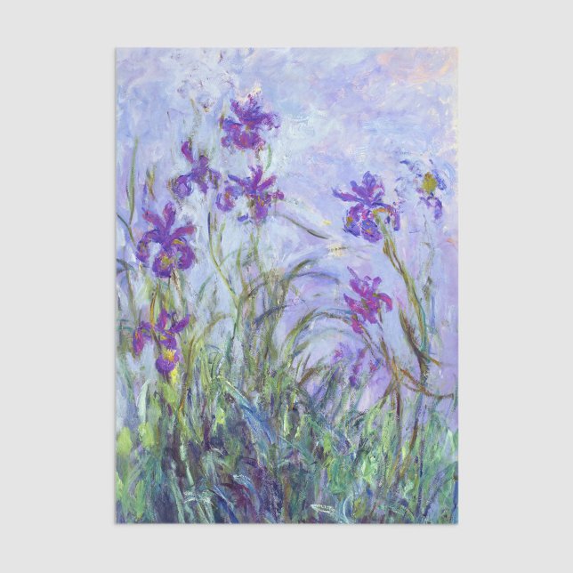 Papier Mousseline Claude Monet - Lilac Irises / Iris Mauves (Créateur téléchargé)