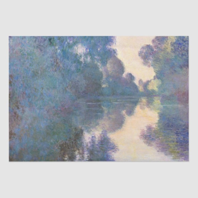 Papier Mousseline Claude Monet Matin sur la Seine près de Giverny (Recto)