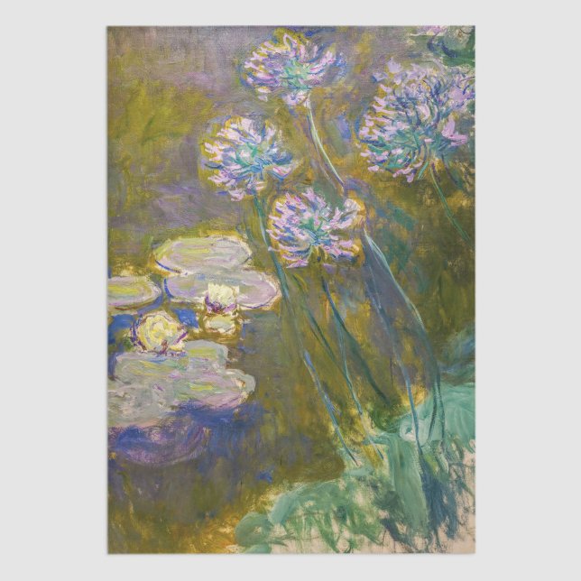 Papier Mousseline Claude Monet - Nénuphars et Agapanthus (Créateur téléchargé)