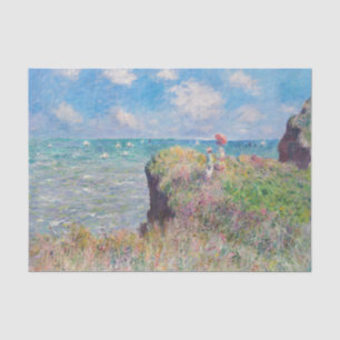 Papier Mousseline Claude Monet - Promenade Cliff à Pourville