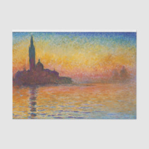 Papier Mousseline Claude Monet - San Giorgio Maggiore à Dusk