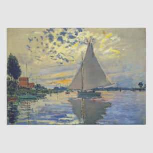 Papier Mousseline Claude Monet - Voilier au Petit-Gennevilliers