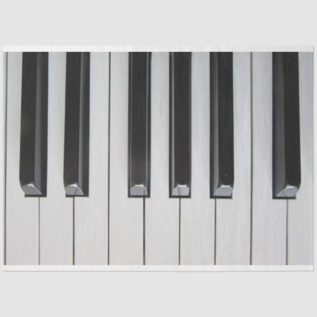 Papier Mousseline Clavier de piano 4 découpage Papier de tissus (Recto)