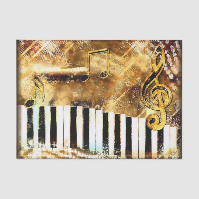 Papier Mousseline Clavier d'or (Recto)