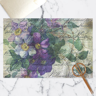 Papier Mousseline Clematis Vine Écriture Ephémère Découpage
