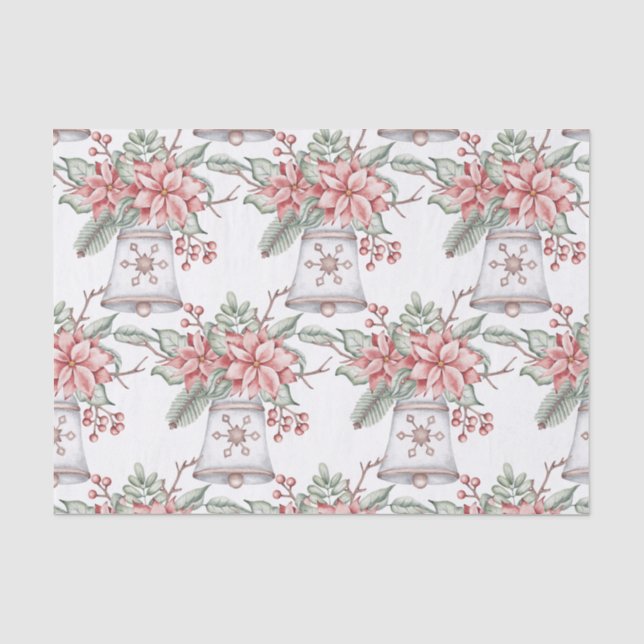 Papier Mousseline Cloche de Noël Watercolor (Recto)
