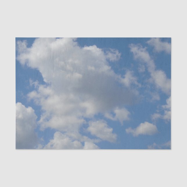 Papier Mousseline Clouages blancs/gris et papier de tissus du ciel b (Recto)