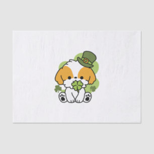 Papier Mousseline Clover Pup Love - St. Patrick's Day Chien Design