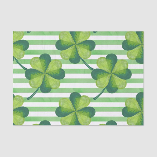 Papier Mousseline Clovers de la Saint Patrick (Recto)