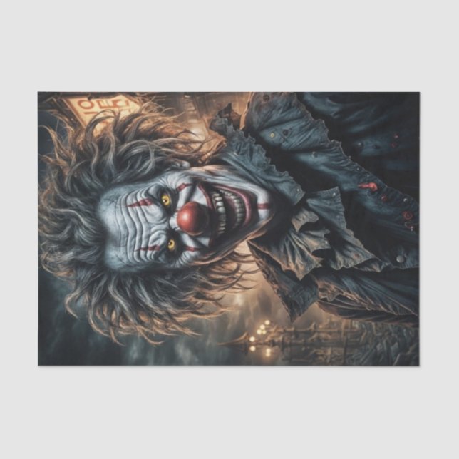 Papier Mousseline Clown carnavalesque tordu | Papier de découpage fo (Recto)