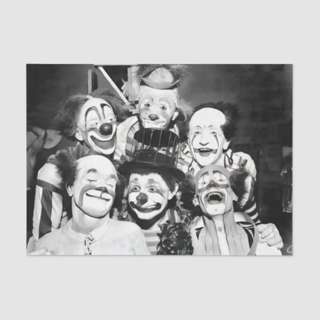 Papier Mousseline Clowns vintages (Recto)