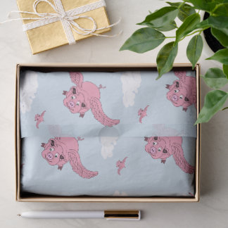 Papier Mousseline Cochons volants