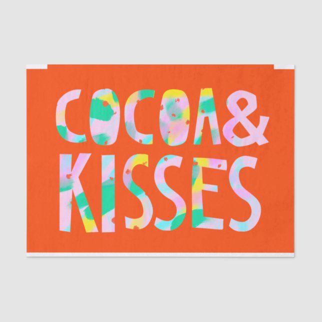 Papier Mousseline Cocoa & Kisses (Recto)