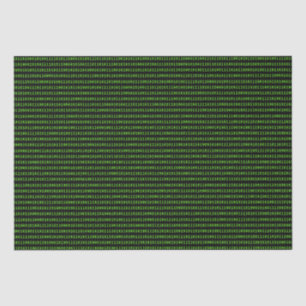 Papier Mousseline Code de langue de la machine binaire verte 1s et 0