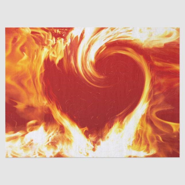 Papier Mousseline coeur du papier de tissu de feu (Recto)
