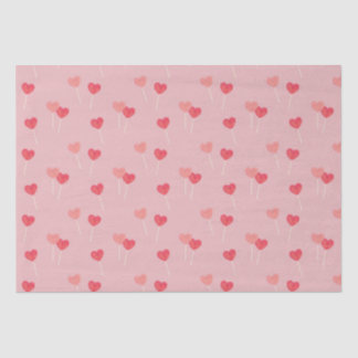 Papier Mousseline Coeur Lollipop Valentine Love Tissu Papier