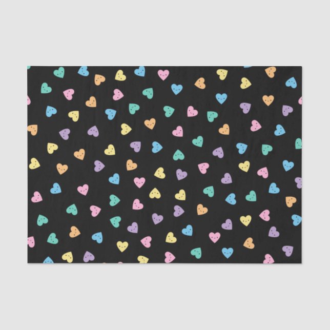 Papier Mousseline Coeurs de bonbons de goth Pastel de Kawaii (Recto)