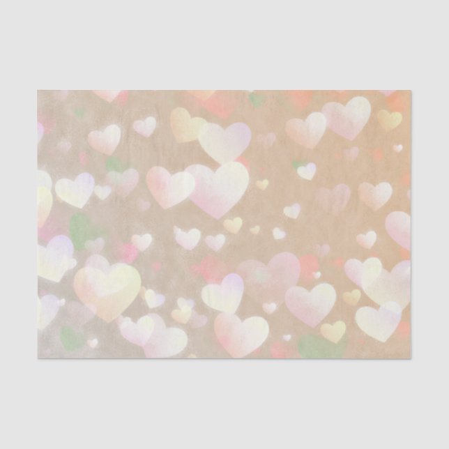 Papier Mousseline Coeurs de Champagne (Recto)