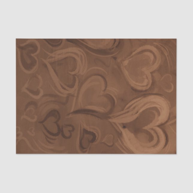 Papier Mousseline Coeurs de chocolat (Recto)