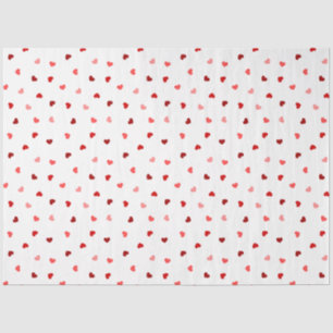 Papier Mousseline Coeurs de Saint Valentin en blanc