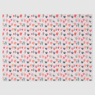 Papier Mousseline Coeurs minuscules roses 2