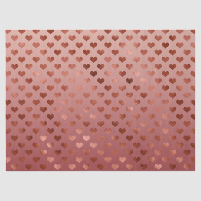 Papier Mousseline Coeurs rouges (Recto)