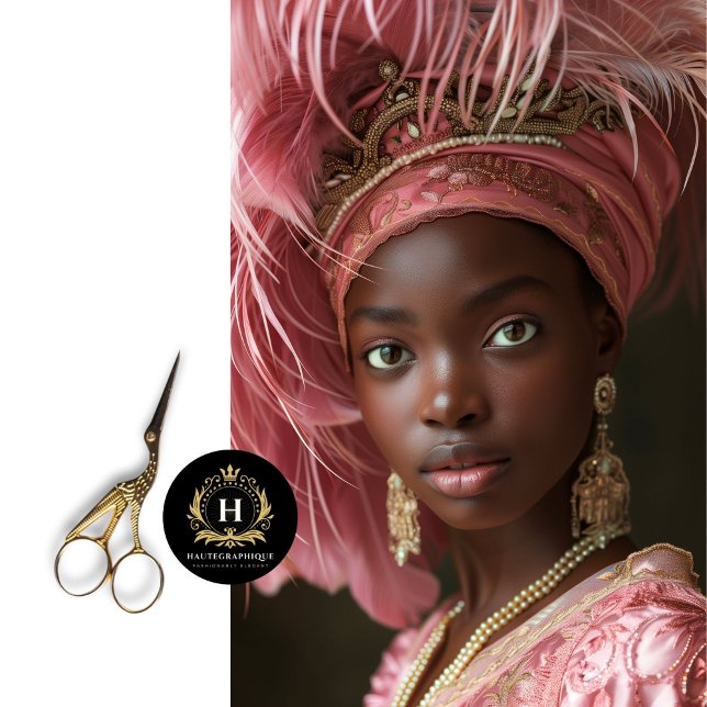 Papier Mousseline Coiffure en plumes roses avec découpage en couronn (Créateur téléchargé)