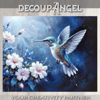 Papier Mousseline Colibri Gentil Vol Découpe
